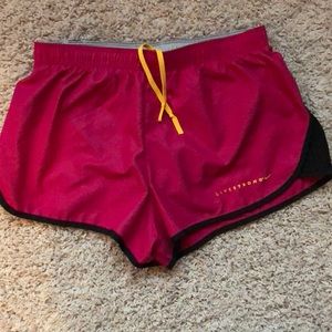 Hot pink Nike (livestrong) Dri-fit shorts
